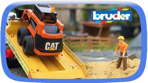 bruder rc skid steer|skid steer toy with attachments.